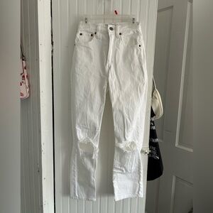 Abercrombie & fitch ultra high rise ankle straight jeans